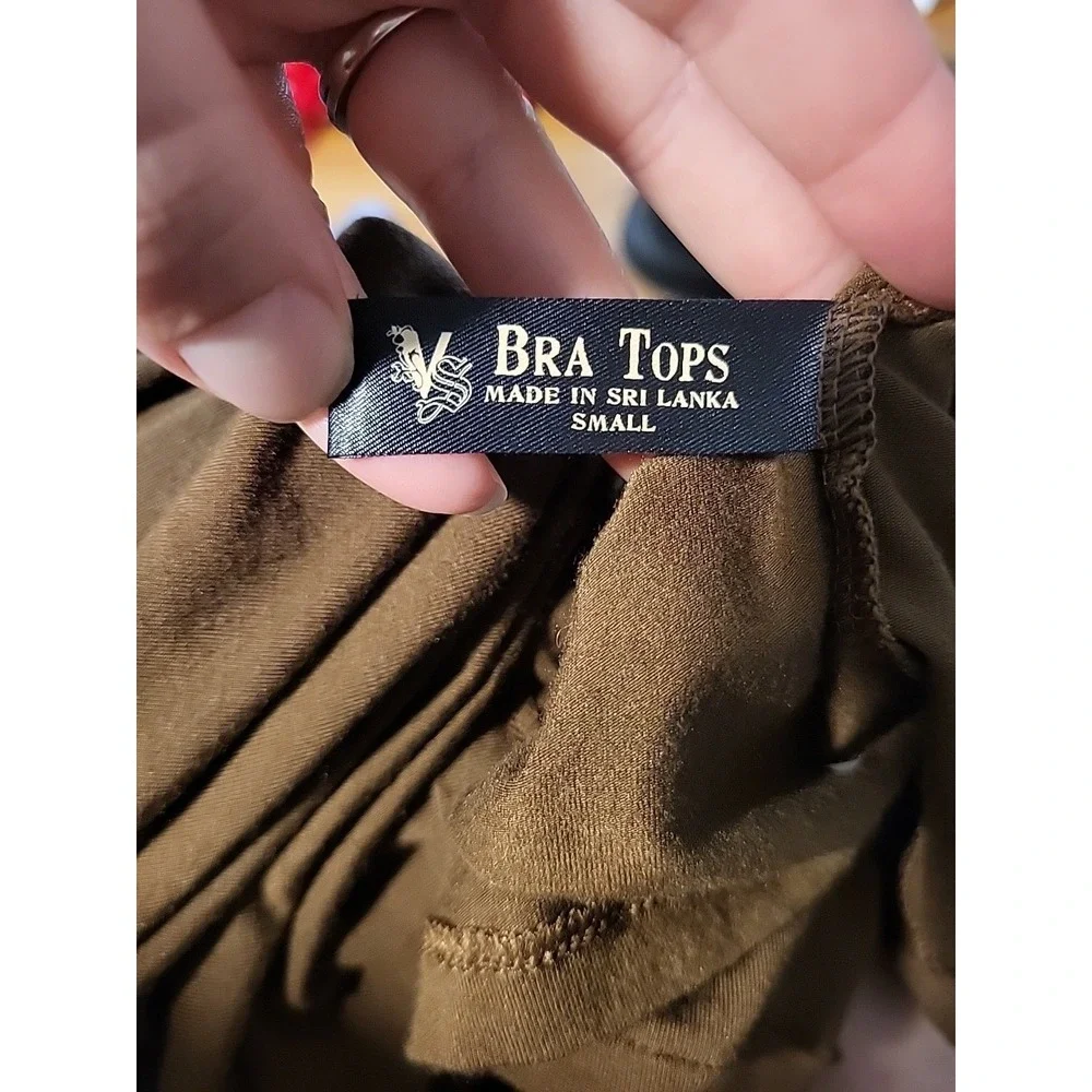 Victorias Secret Bra Tops Brown V Neck Size Small Dress - Picture 5 of 5